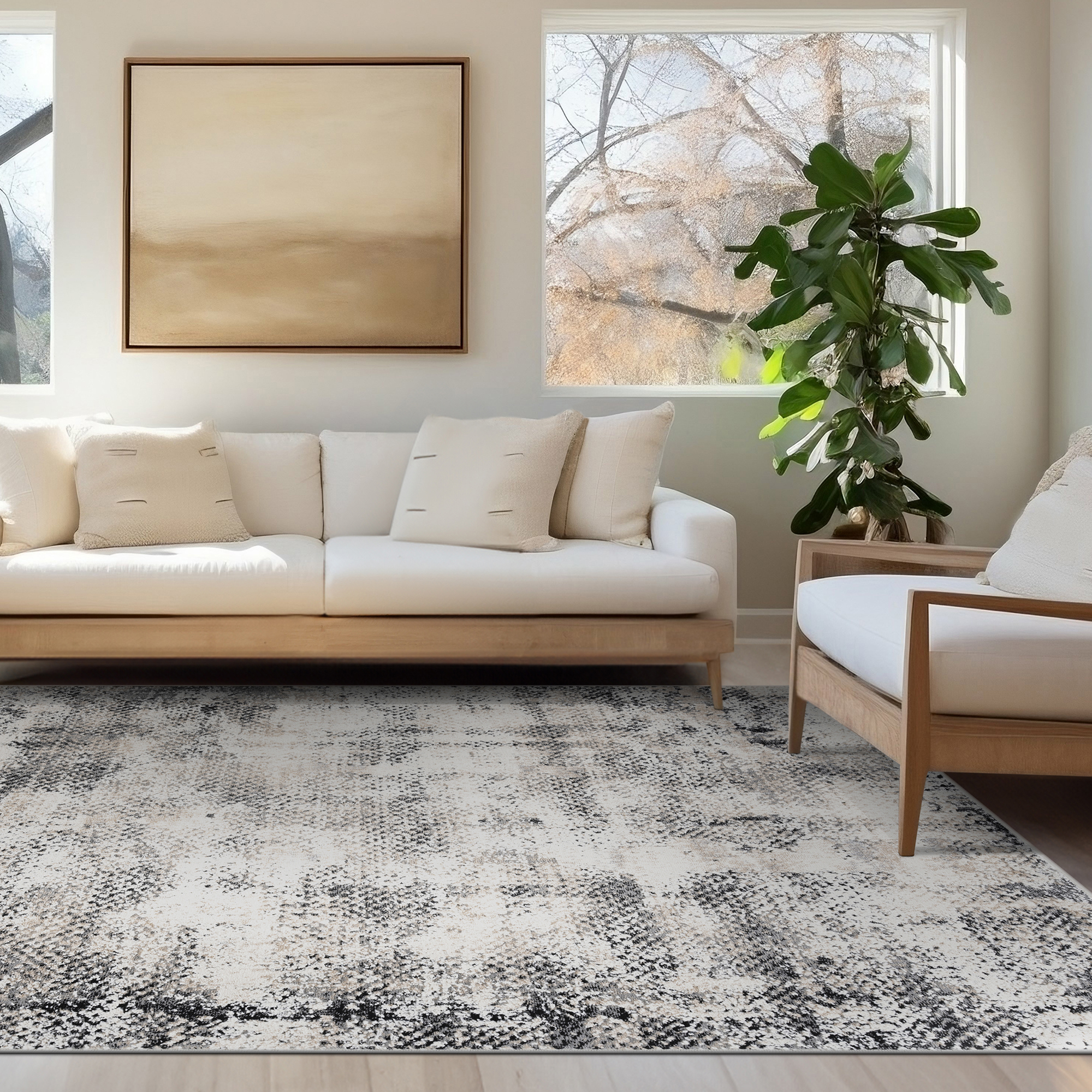 Spotless living room bathed in soft natural light Spotless living room bathed in soft natural light