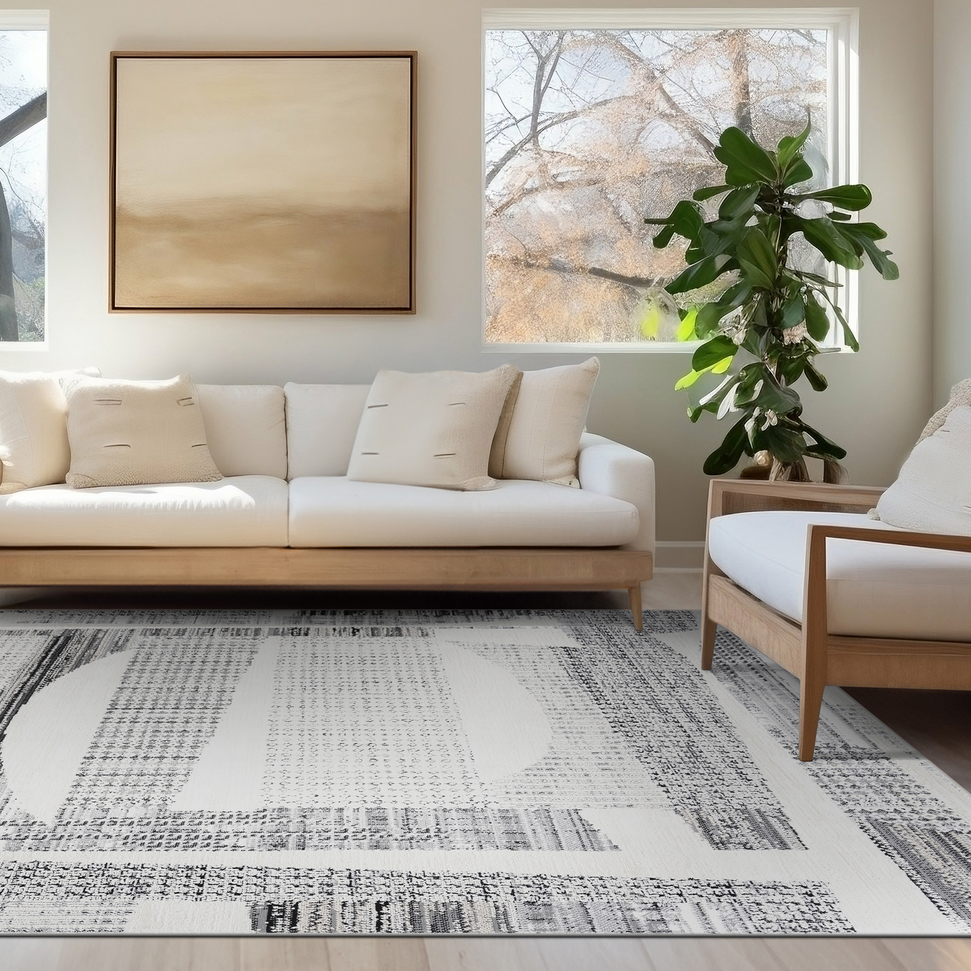 Spotless living room bathed in soft natural light Spotless living room bathed in soft natural light