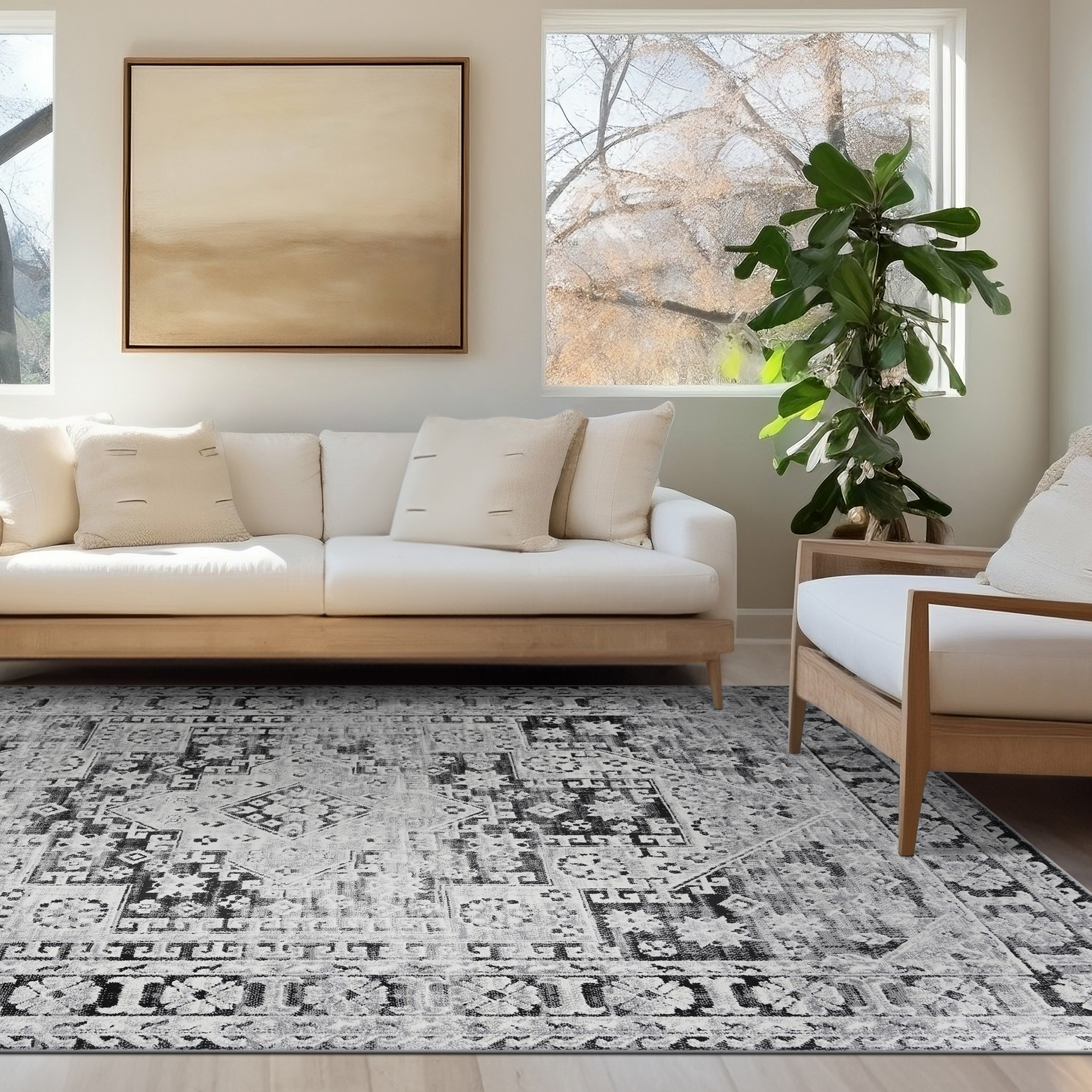 Spotless living room bathed in soft natural light Spotless living room bathed in soft natural light