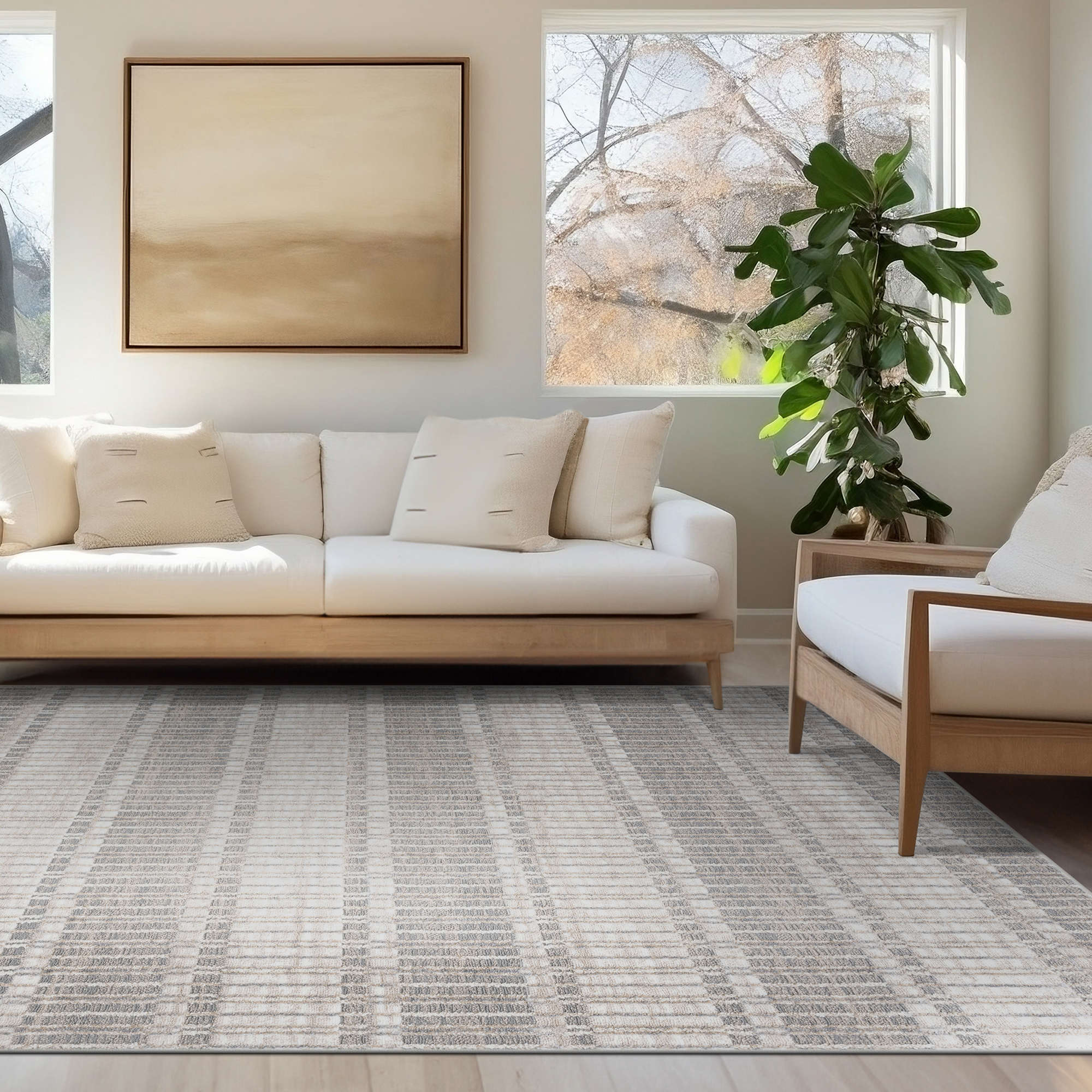 Spotless living room bathed in soft natural light Spotless living room bathed in soft natural light